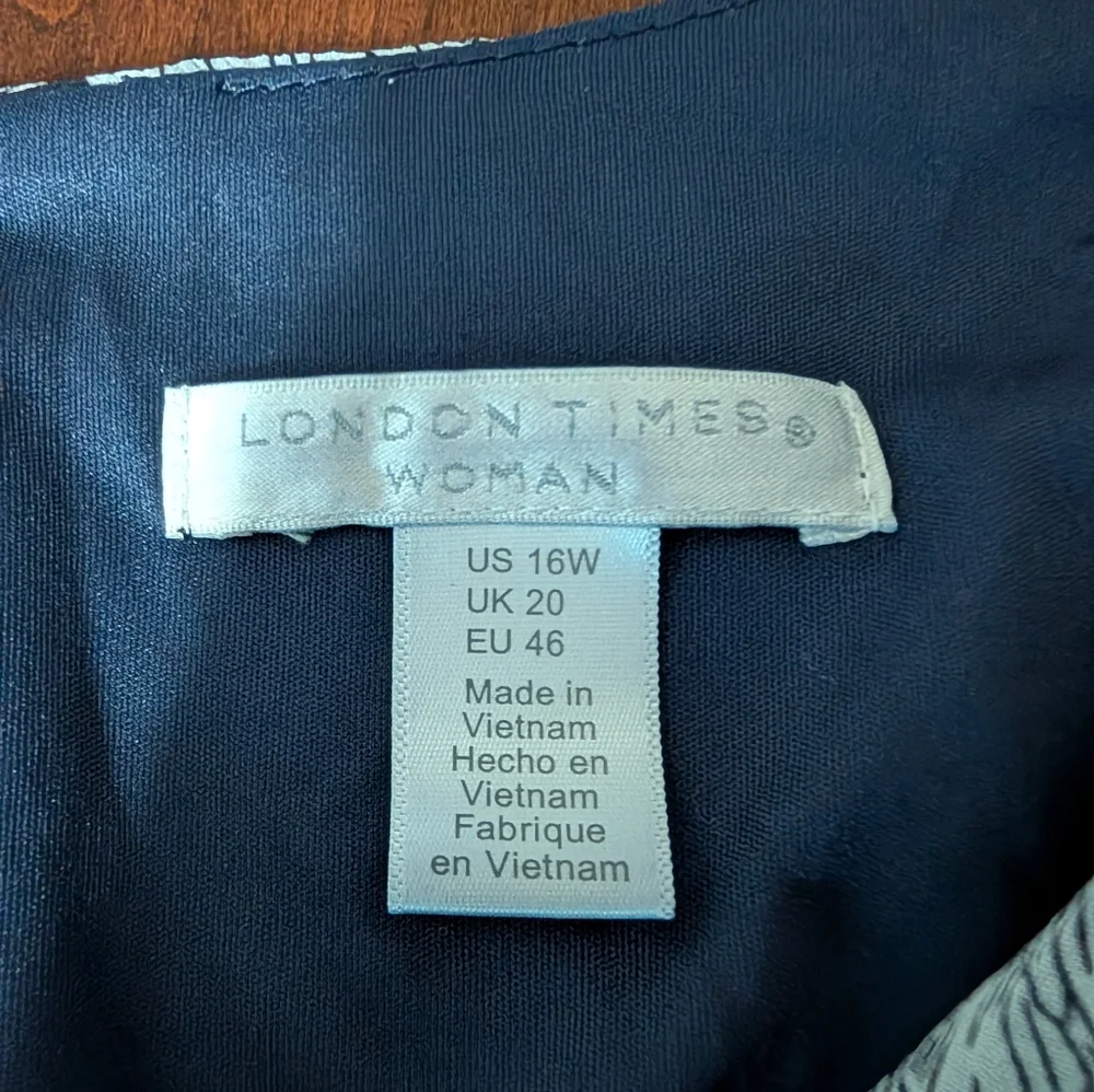 3/$30 London Times Plus Floral Dress - Picture 9 of 11